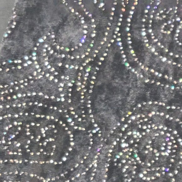 Vintage Saddle River Sportswear Vest Size L Sparkle Studded Bead Velvet Paisley - Picture 5 of 10